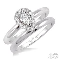 14 Karat White Gold Ring With 14=0.30Tw Round Diamonds