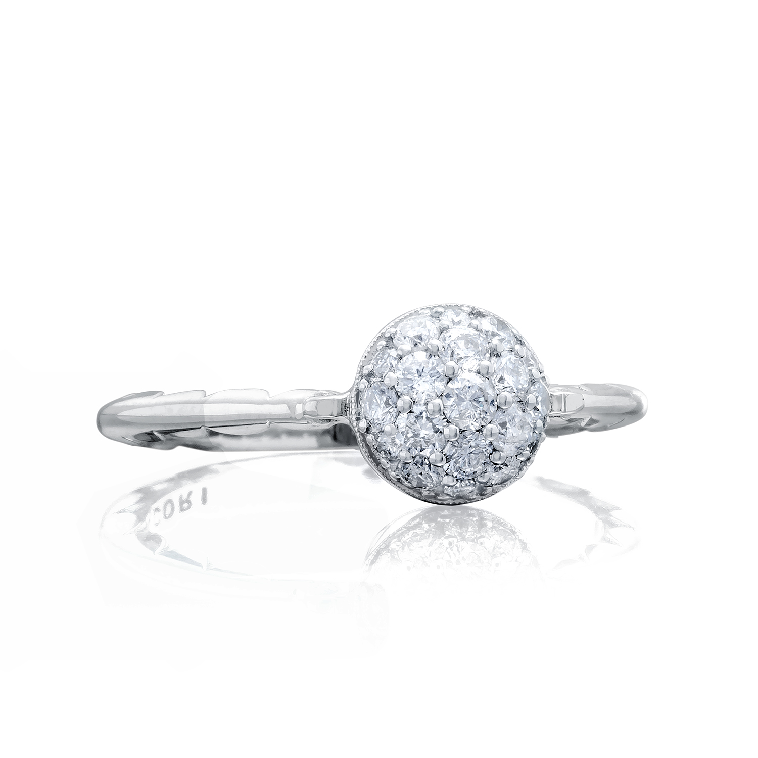 Tacori Sterling Silver  Sonoma Mist Pave Dew Drop Fashion Ring With 0.40Tw Round Diamonds
Ring Size: 7