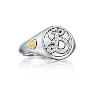 Tacori  Sterling Silver  Love Letters- B Fashion Ring With 0.11Tw Round Diamonds
Ring Size: 4.5