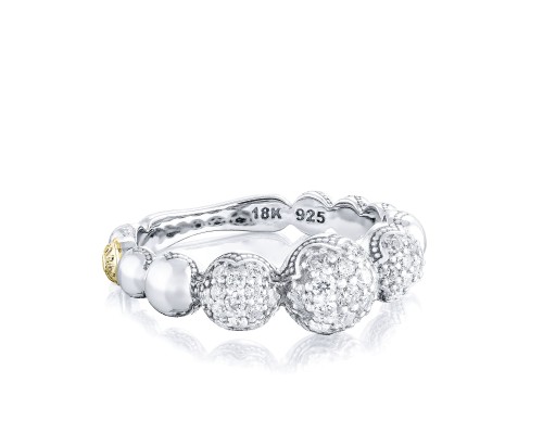 Tacori Sterling Silver & 18KY Sonoma Mist Bold Pavé Cascading Dew Drops Ring With 0.46Tw Round Diamonds