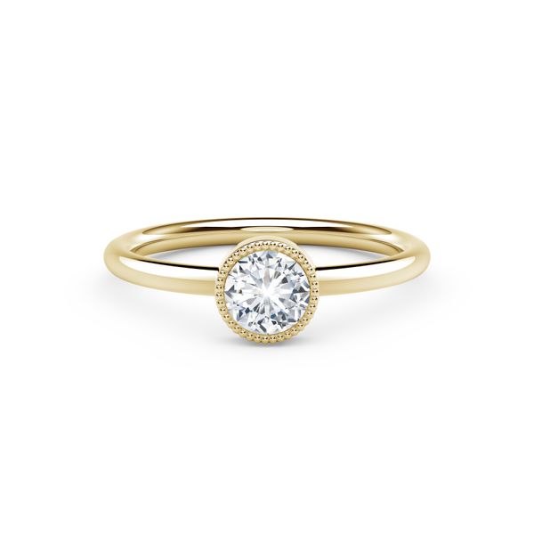 Forevvermark 18 Karat Yellow Gold Tribute Millgrain Bezel Ring With One 0.30Ct Forevermark Round H VS1 Diamond
FM 319257