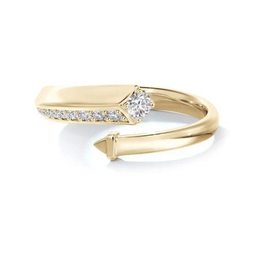 Forevermark18 Karat Yellow Gold Avvanti Pave' Bypass Diamond Ring  0.31 ct