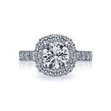 Tacori 18 Karat White Gold Classic Crescent Semi-Mount Engagement Ring With 0.67 Total Diamond Weight