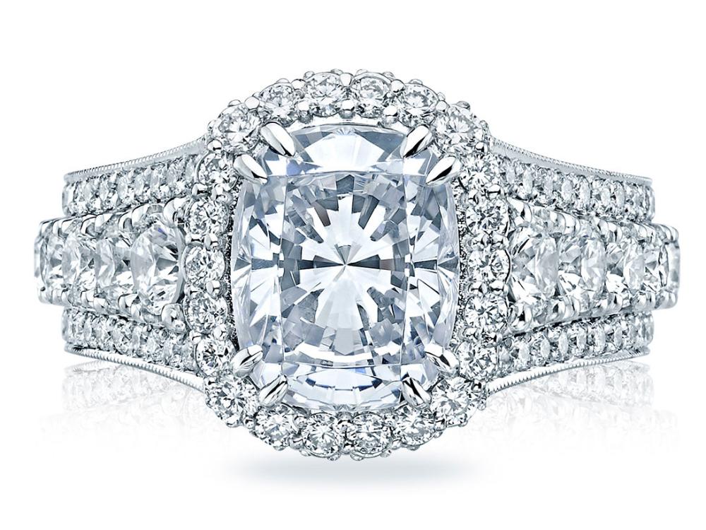 Tacori Platinum Royal T Semi-Mount Engagement Ring With 2.54 Total Diamond Weight