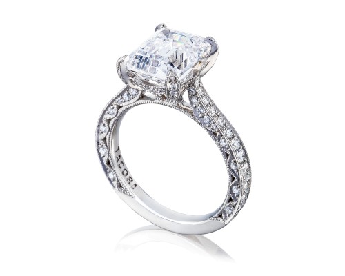 Tacori Platinum Royal T Semi-Mount Engagement Ring With 0.75 Total Diamond Weight