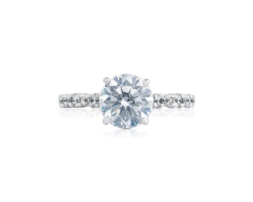 Tacori  Platinum Petite Crescent Semi-Mount Engagement Ring With 0.39Total Diamond Weight