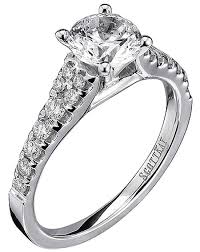 Scott Kay White 14 Karat Semi Mount Ring With .35Tw Round Diamonds