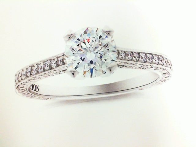 Devotion/Forevermark 18 Karat White Gold Semi-Mount Ring With .67Tw Forevermark Petite Round Diamonds