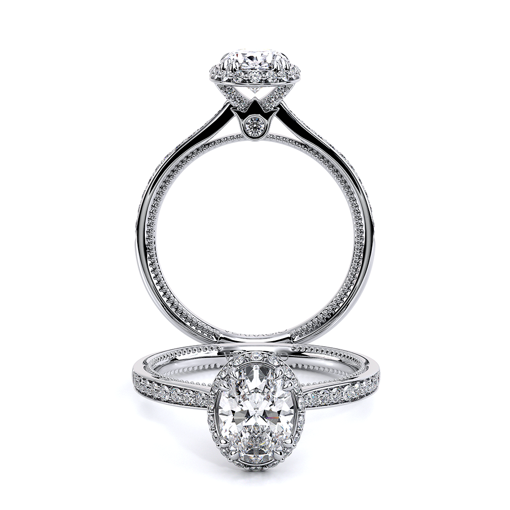 Verragio 14 Karat White Gold Diamond Semi-Mount Engagement Ring 0.28 Total Diamond Weight