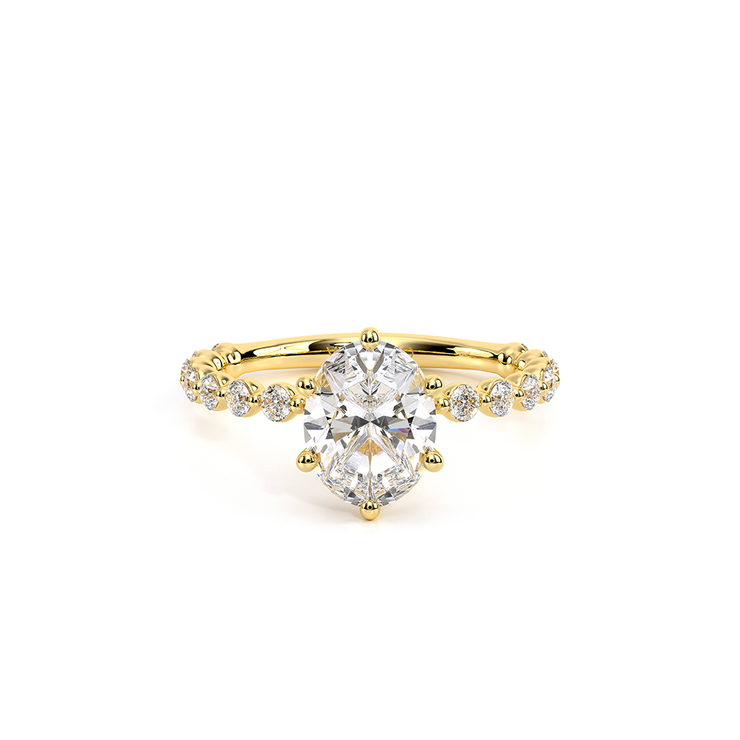 Verragio 14 Karat Yellow Gold Renaissance Oval Center With 0.56 Ct Round Brilliant Cut Diamond Semi Mount