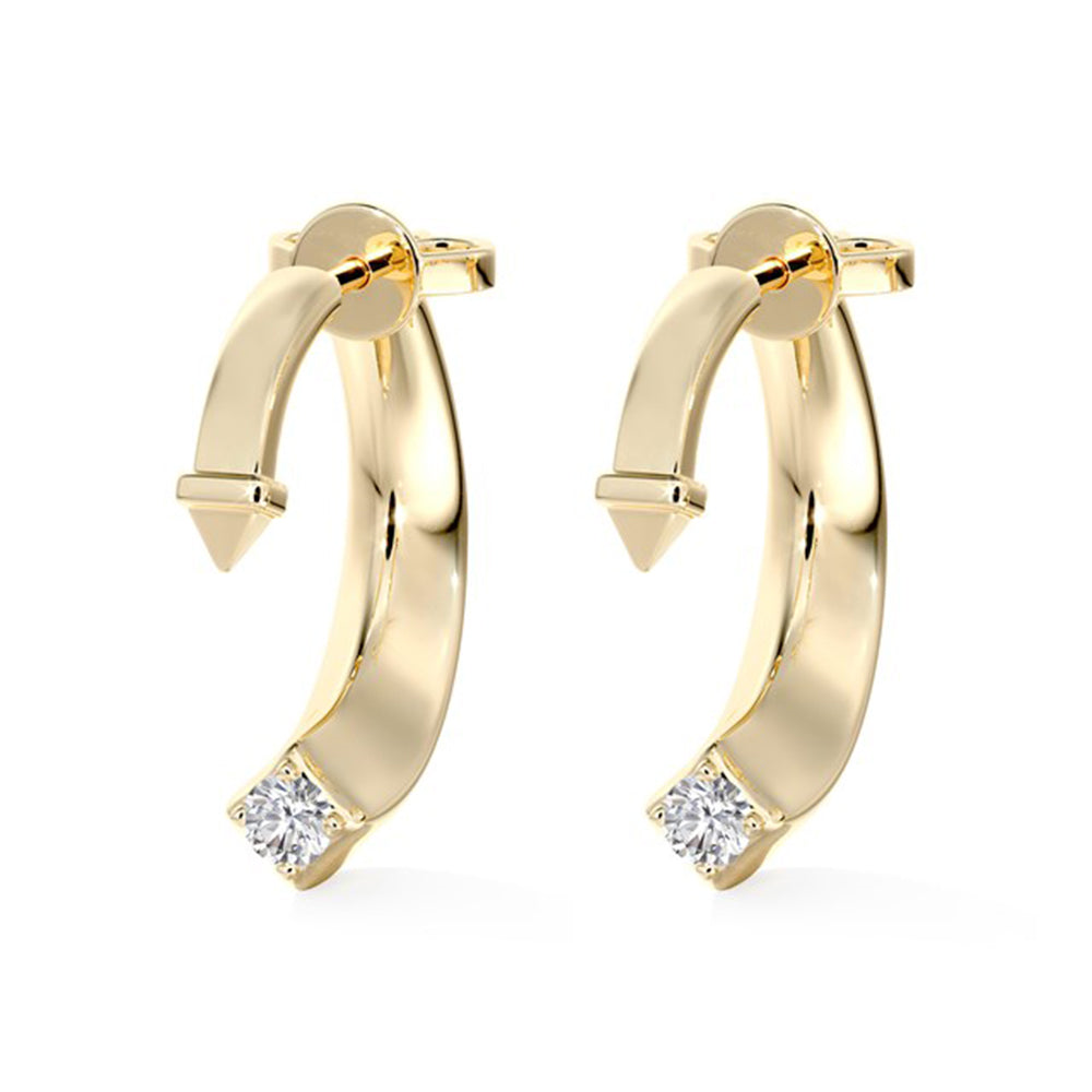 Forevermark 18 Karat Yellow Gold Avaanti Arc Diamond Earrings 0.20 Ct