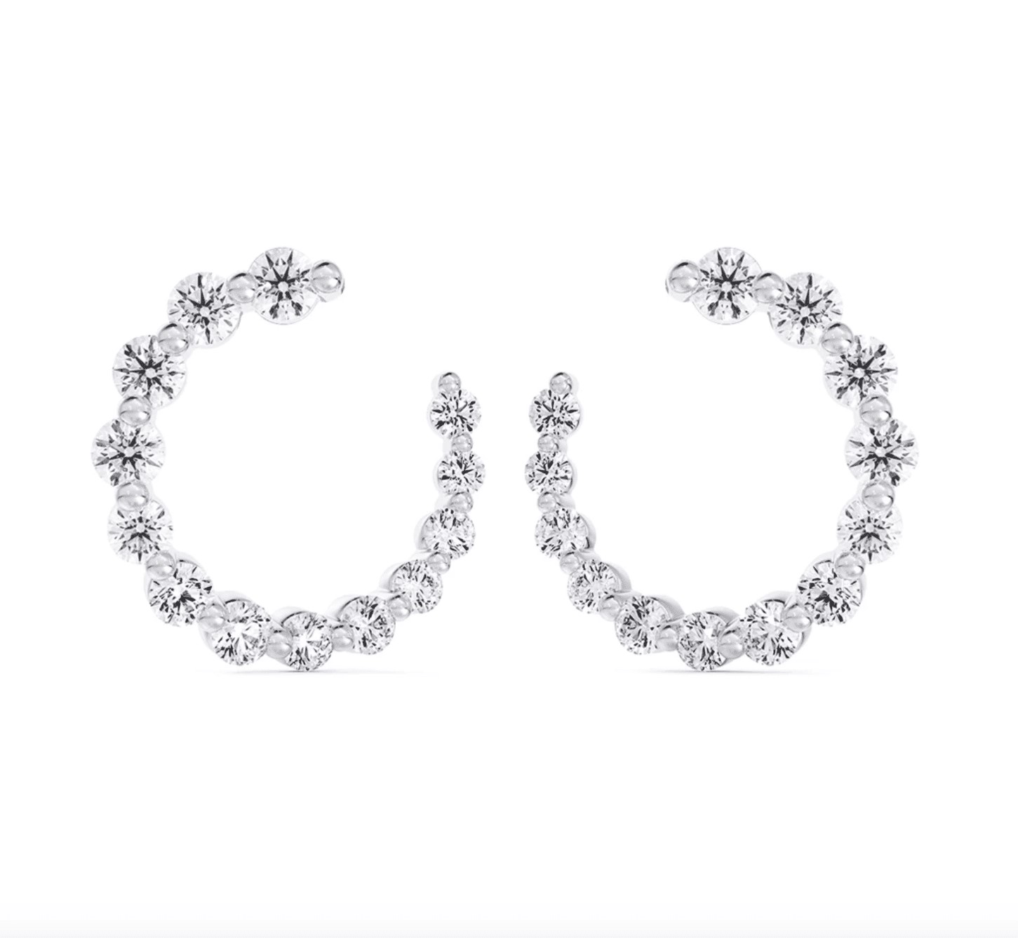 Forevermark Platinum Graduated Diamond Hoops 1.00 Ct