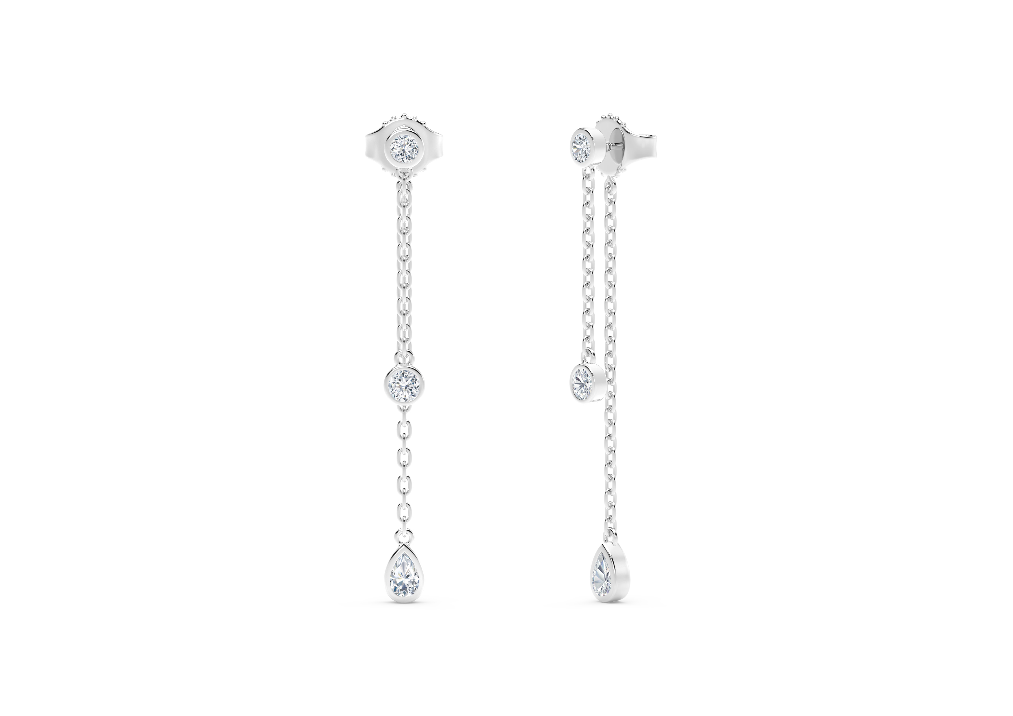 Forevermark 18 Karat White Gold Tribute Earrings With 0.95Tw Forevermark Diamonds