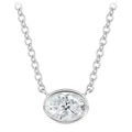 Forevermark 18 Karat White Gold 0.52 Ct Oval Brillaint Tribute Pendant 18 Inch