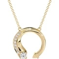 Forevermark 18 Karat Yellow Gold Mini Avaanti Pave Diamond Pendant 0.14 Ct 18 Inch