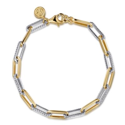 Gabriel & Co 14K White-Yellow Gold Diamond Bracelet 1.04 cts
7 inch