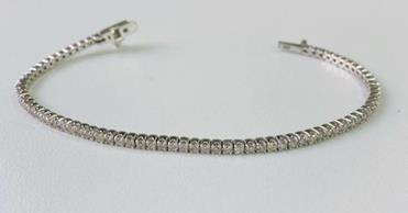 14 Karat White Gold Tennis Bracelet 3.04tw Round Diamonds