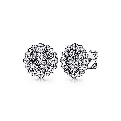 Gabriel & CoSterling Silver White Sapphire Stud Earrings