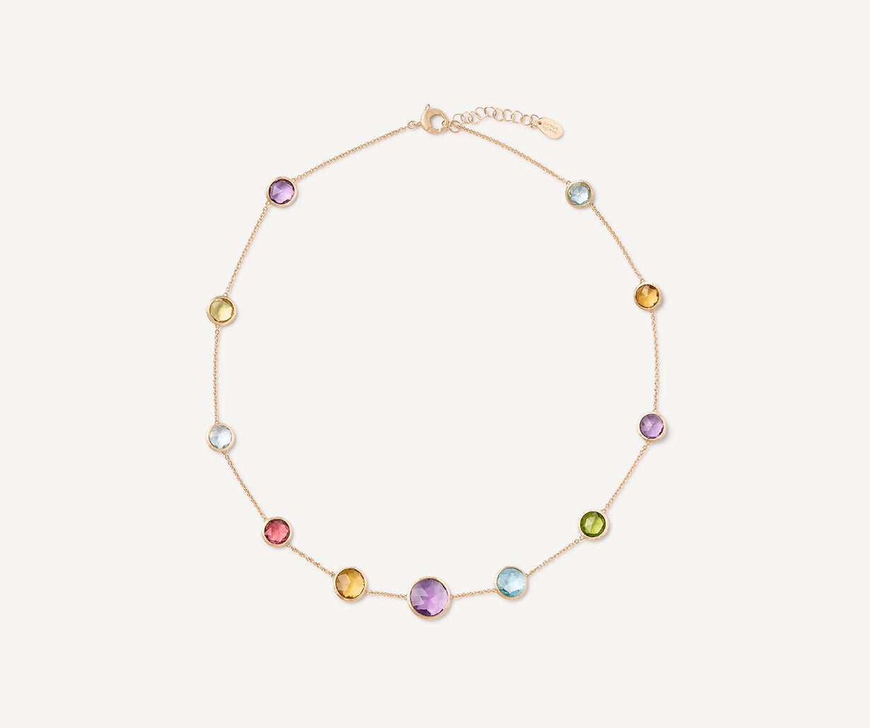 Macro Bicego 18K Yellow Gold Jaipur Color Short Gemstone Necklace
Length 16.5 Inch