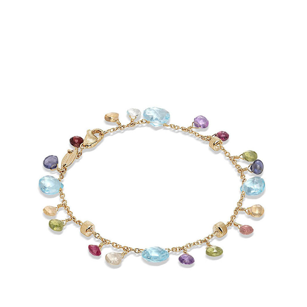 Marco Bicego18K Yellow Gold  Paradise Single-Strand Gemstone Bracelet, Amethyst Accents
Length: 7.25 Inch