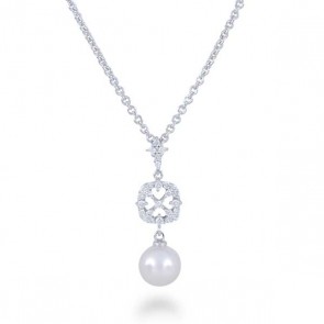 Mikimoto18K White Gold Pendant With One 8.00mm Round Akoya A+ Pearl And 26=0.26Tw Round Diamonds
On  Cable Link Adjustable  16