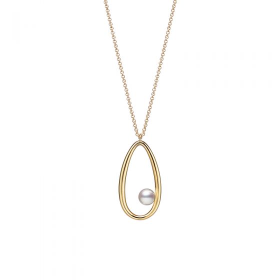 Mikimoto Moon Dew Akoya Cultured Pearl Pendant In 18K Yellow Gold
7.25mm Round Akoya A+ Pearl, On a 24 Inch Adjustable Chain