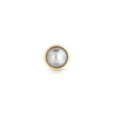 14 KARAT YELLOW GOLD YELLOW GOLD JUNE BIRTH STONE PEARL CHARM 0.02CTW