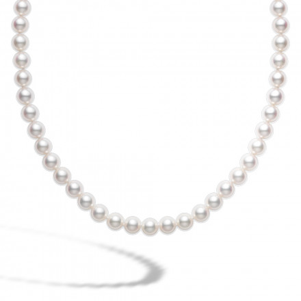 Mikimoto 18 Karat Yellow Gold 7.0 Mm X 7.5 mm A Akoya Pearl Necklace 18 Inch