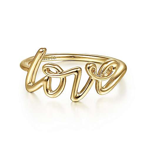 Gabriel & Co14 Karat Yellow Gold Love Ring