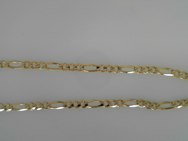 Yellow 14 Karat Chain  Figaro Length: 20