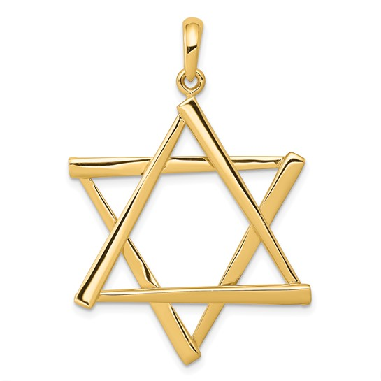 14 Karat Yellow Gold Star Of David