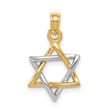 14 Karat Two-Tone Star Of David Pendant