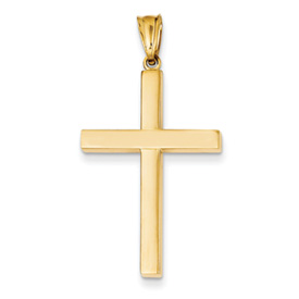 14 Karat Yellow Hollow Cross  Pendant