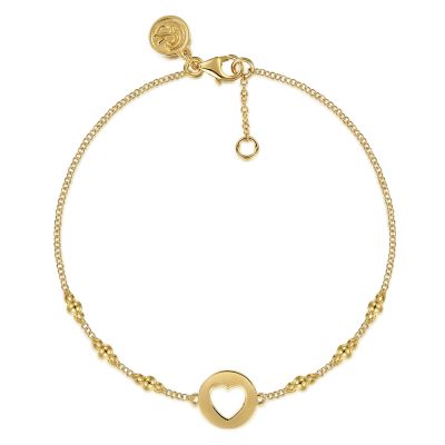 Gabriel & Co 14K Yellow Gold Open Heart Bujukan Chain Bracelet
Length: 7 inch