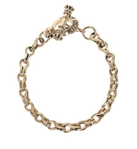 King Baby 10 Karat Yellow Gold Small Twisted Eight Link Bracelet 8.75 inch