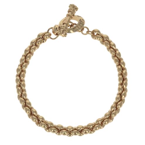 King Baby 10 Karat Yellow Gold Small Infinity Link Bracelet 8.75 inch