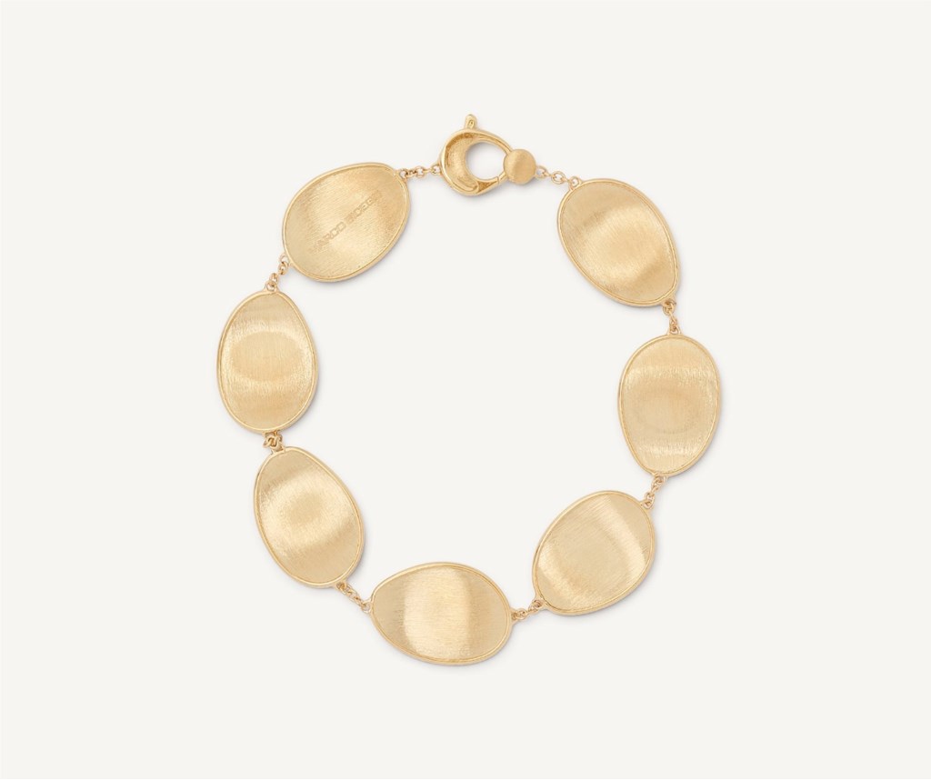 Marco Bicego 18 Karat Yellow Gold Small Lunaria Link Bracelet 
Length: 7 inch