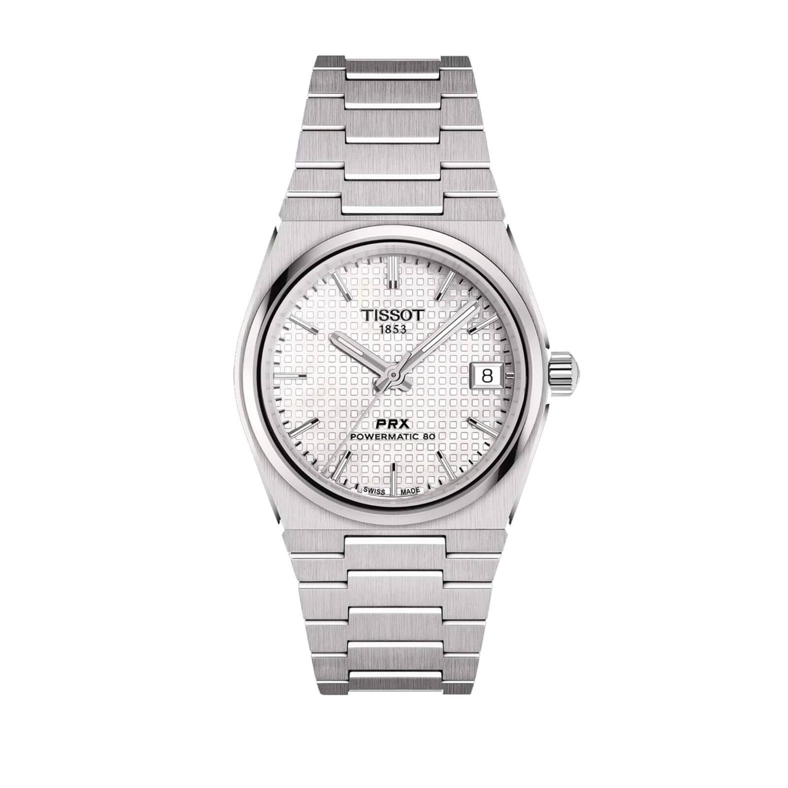 TISSOT STAINLESS STEEL 35MM PRX POWERMATIC 80 MOP DIAL WATCH (T1372071111100)