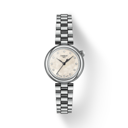 Tissot Desir 28mm (T152.010.11.116.00)
316L stainless steel case,White mother-of-pearl,Diamond Markers