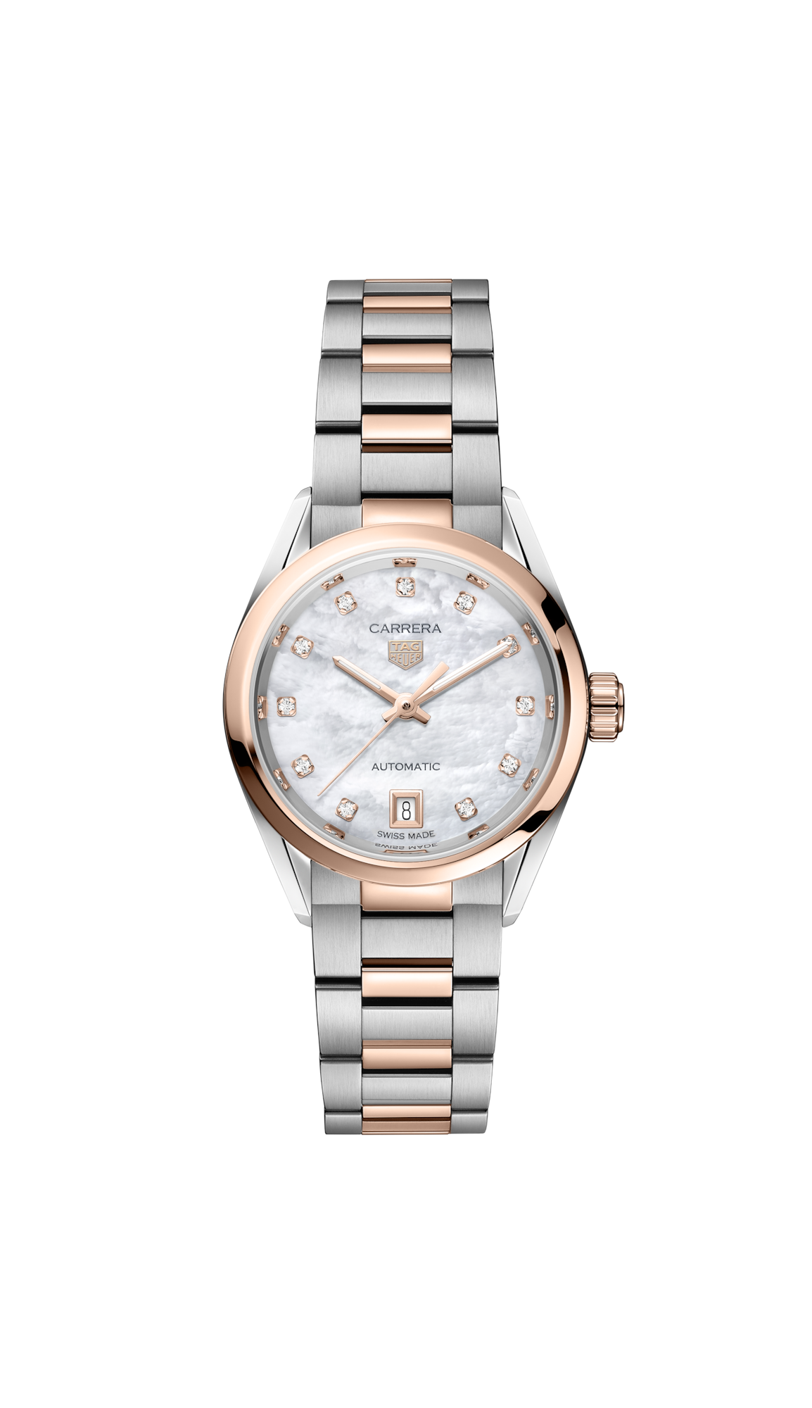 Tag Heuer Carrera Date, 29 Mm (WBN2450.BD0569)
Automatic, , Steel And Gold,Mop With Damonds