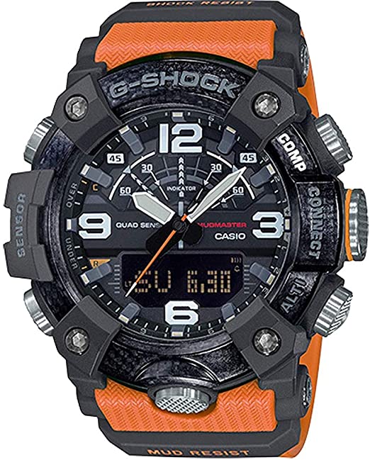 Casio G-Shock Master of G-Land Mudmaster Carbon Core Guard  Connected Orange Watch (GGB100-1A9)