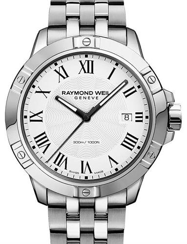 Raymond Weil Tango Classic Stainless Steel White Dial Quartz Watch (8160-ST-00300)
41 mm, stainless steel bracelet, white dial, black Roman numerals