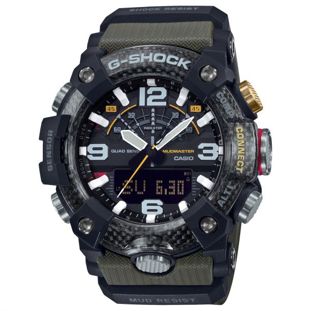 Casio  Digital Multi Function G Shock Mudmaster Green Rubber Watch