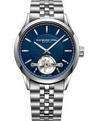 Raymond Weil Freelancer  Calibre RW1212 Automatic Blue Dial Bracelet Watch, 42.5MM (2780-ST-50001)
Blue Dial, Stainless Steel Bracelet, Visible Balance Wheel, Indexes