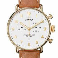 SHINOLA THE CANFIELD CHRONOGRAPH 2 EYE GOLD (0120044134)
Quartz Chronograph, Yellow PVD over Stainless Steel, Tan Leather Strap