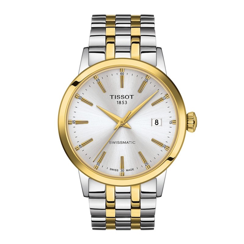 Tissot Two Tone Classic Dream Swissmatic 42mm Silver Dial (T1294072203101)