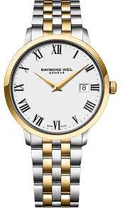 Raymond Weil Toccata Classic Two-tone White Dial Quartz Watch (5485-STP-00300)
39 mm, stainless steel two-tone bracelet, white dial, black Roman numerals, yellow gold PVD