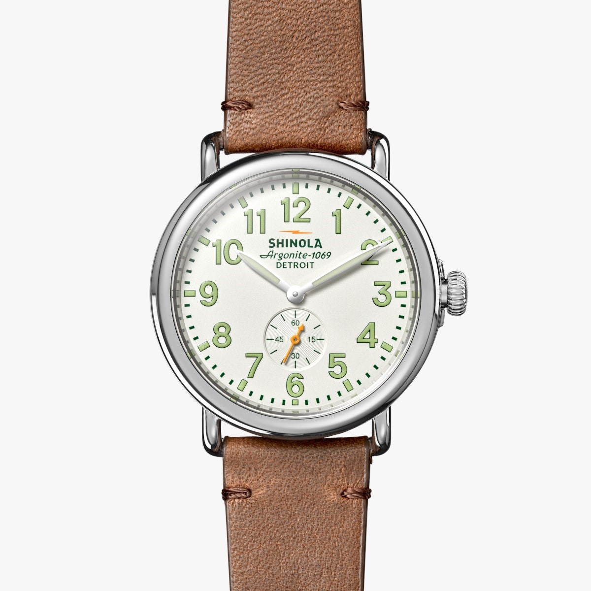 SHINOLA THE RUNWELL 41MM (O120282832)
Quartz, Stainless Steel, Tan Leather Strap