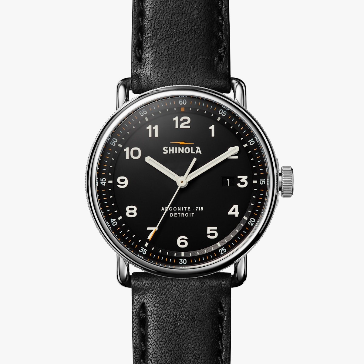 SHINOLA THE CANFIELD MODEL C56 43MM (0120266180)
Quartz, Stainless Steel, Black Leather Strap