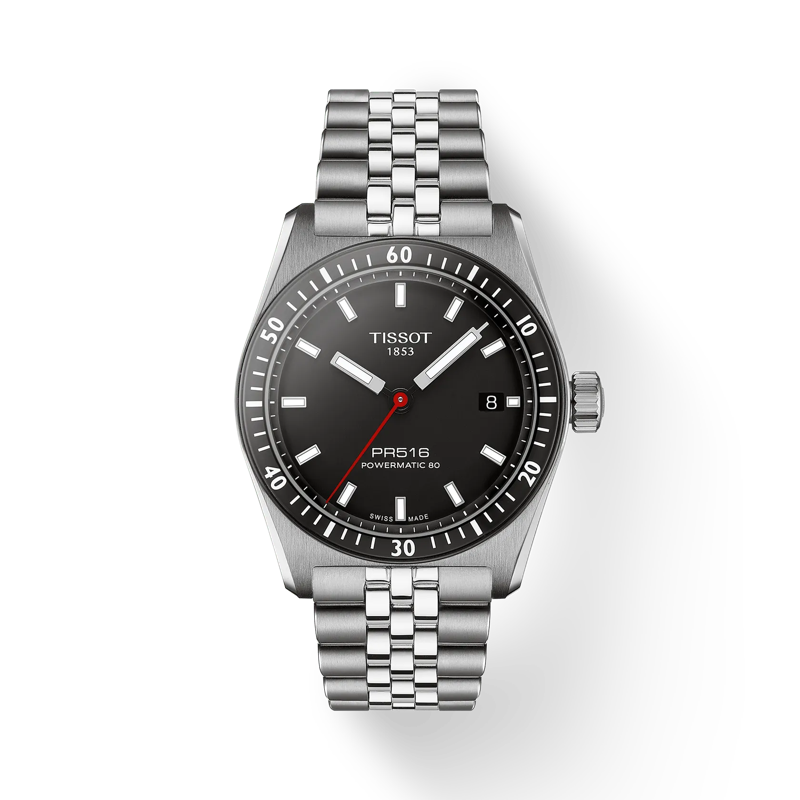 Tissot PR516 Powermatic 80 (T1494071105100)
Diameter:38 mm,Up to 80 hours power reserve, 316L stainless steel case